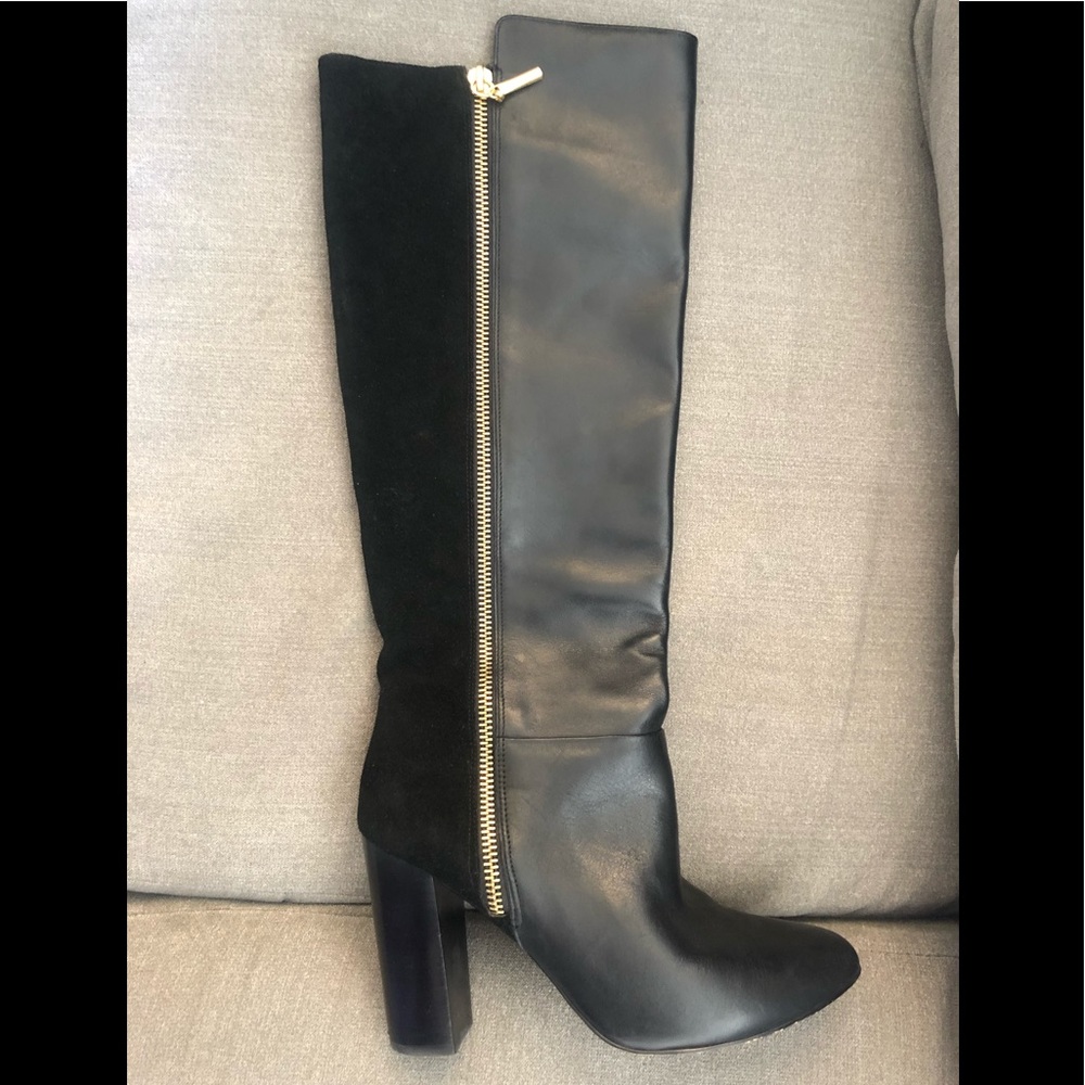 Kate Spade “May” chunky heel tall boots